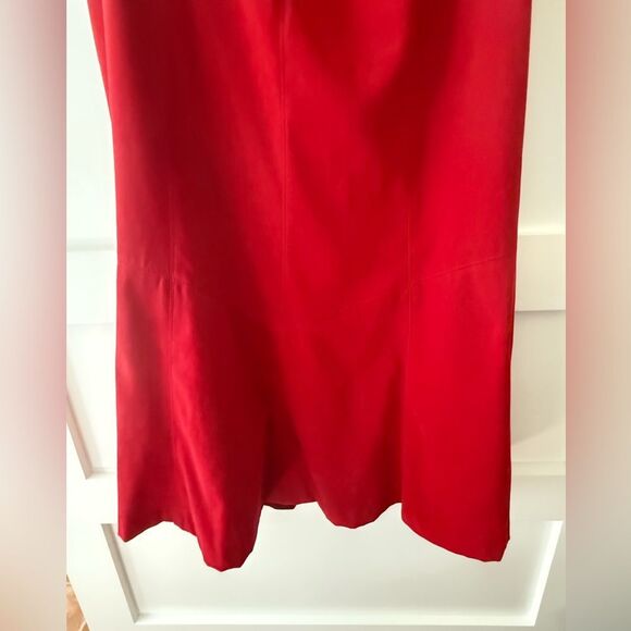 Vintage JM Collection Vibrant Red Maxi Skirt fits 14 - Picture 3 of 6